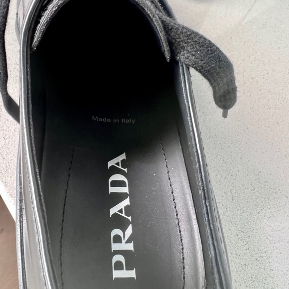 Mens Prada Monolith Spazzolato Black Platform Derby Shoes New main image 7